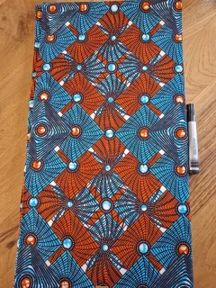 Wax géométrique bleu orange