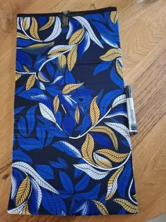 Wax feuilles bleu blanc