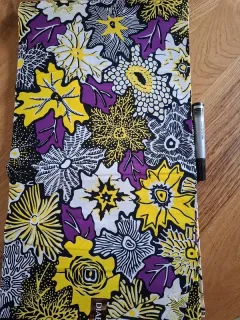 Wax fleuri jaune violet blanc