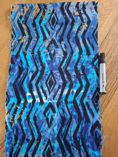 Wax losanges bleus noirs