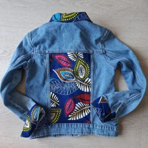 Veste en jean et wax 10 ans