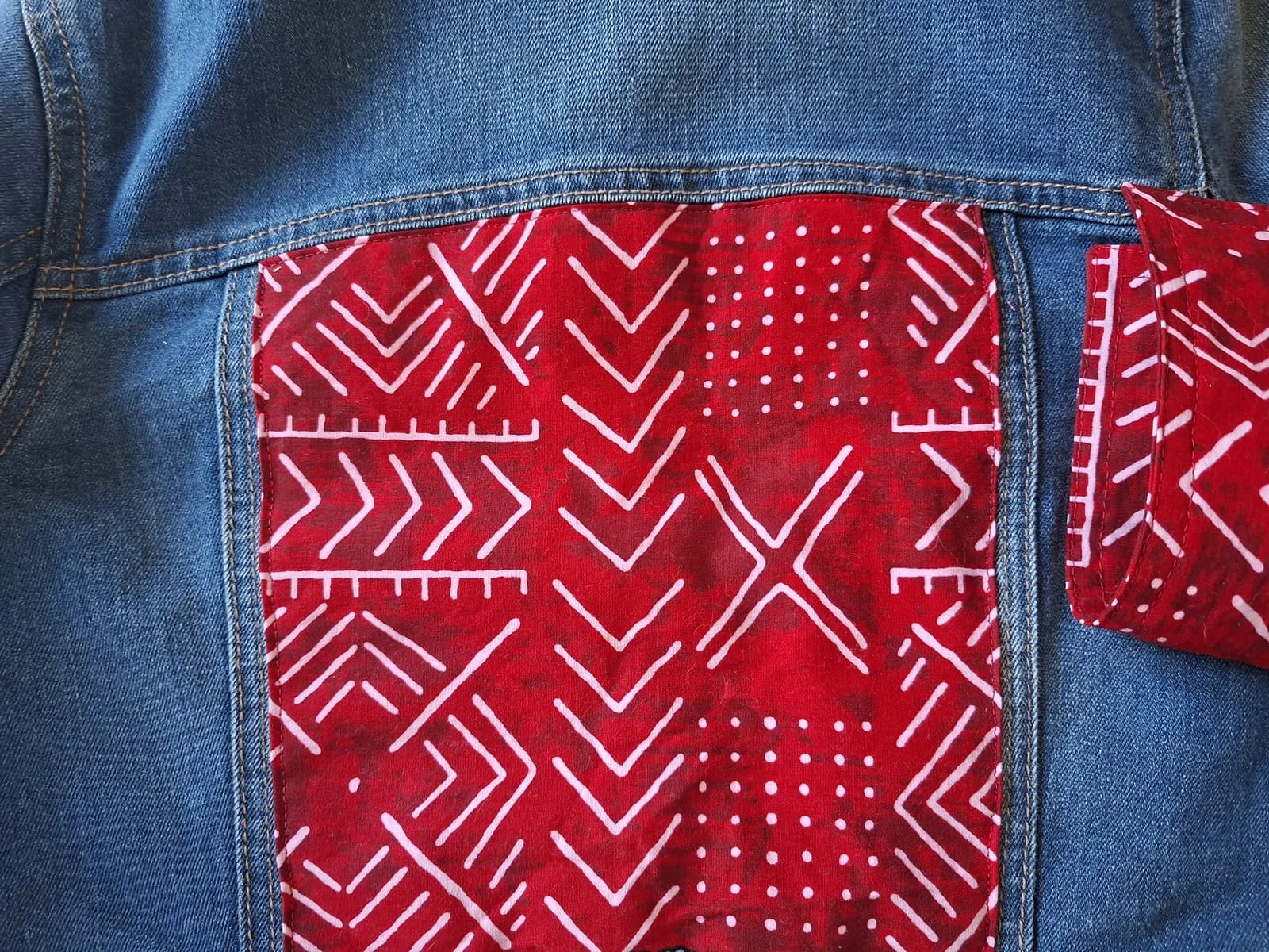 veste jean wax bogolan