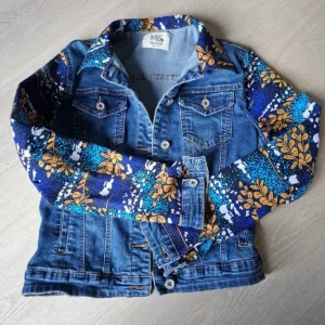 Veste en jean upcyclée T38